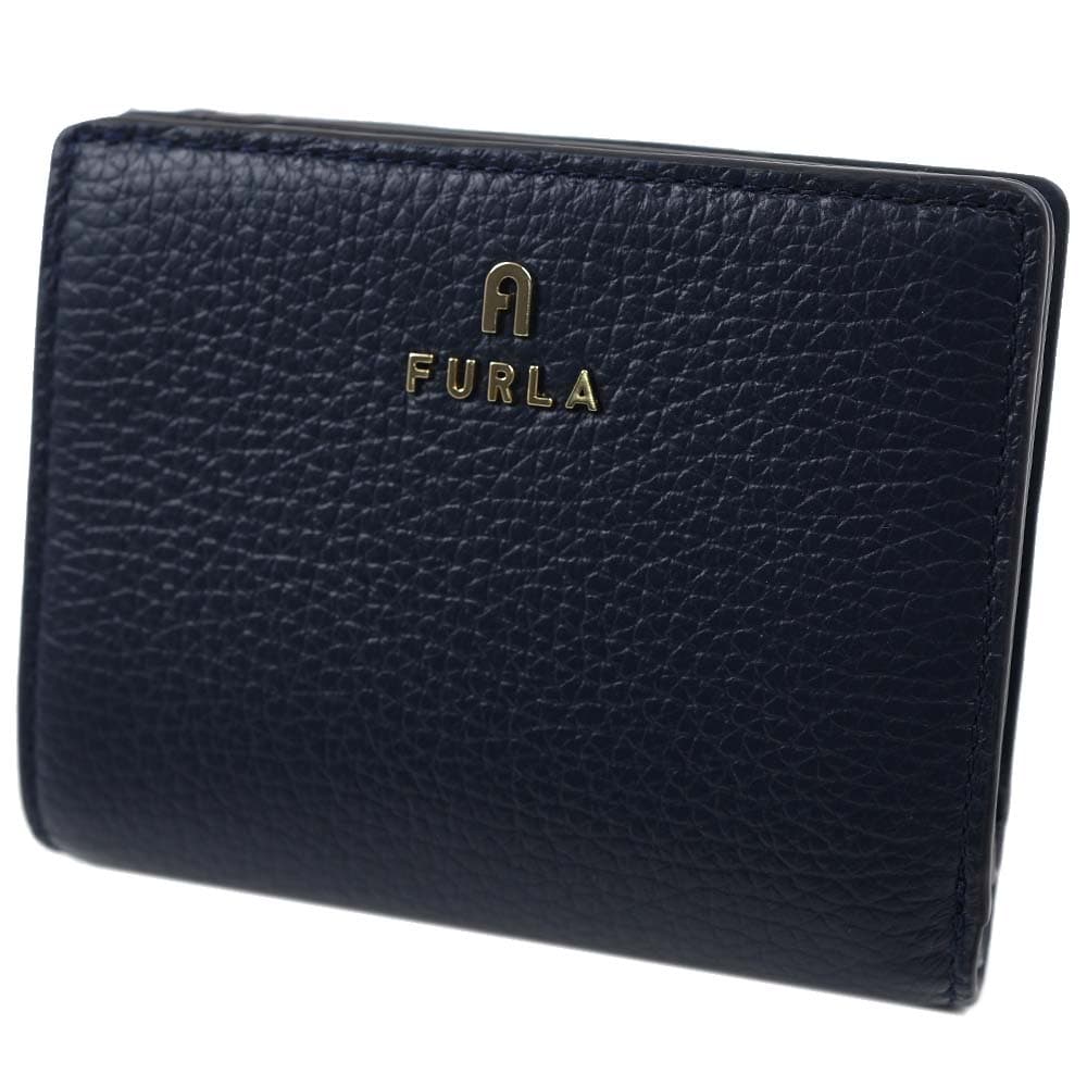 フルラ 財布 二つ折り財布 ミニ財布 コンパクト レディース ネイビー系 FURLA CAMELIA S COMPACT WALLET L ZIP VITELL MEDITERRANEO WP00307 HSF000 2676S
