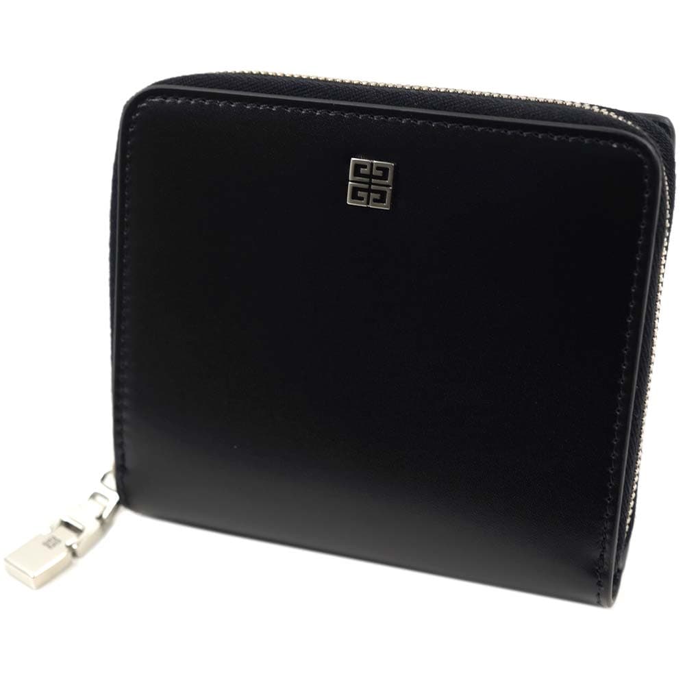 美品✨GIVENCHY 4G エンブレム エンボス 二つ折り 札入れ カード入れ GIVENCHY ジバンシー 財布 メンズ 二つ折り札入れ ロゴ エンボス