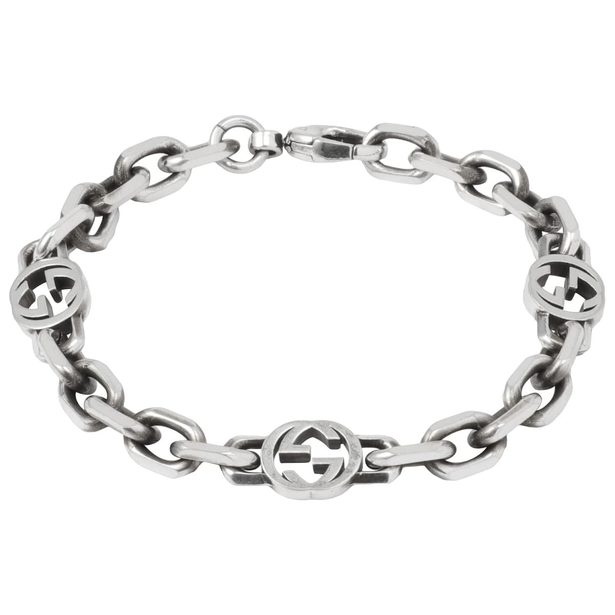 グッチ ブレスレット Gucci メンズ 19cm インターロッキングg エイジング フィニッシュ チェーン シルバー アクセサリー 6798 J8400 0811 Gucci グッチ メンズ ブレスレット 6798 J8400 0811 6798 J8400 0811 シル Aluksniesiem Lv