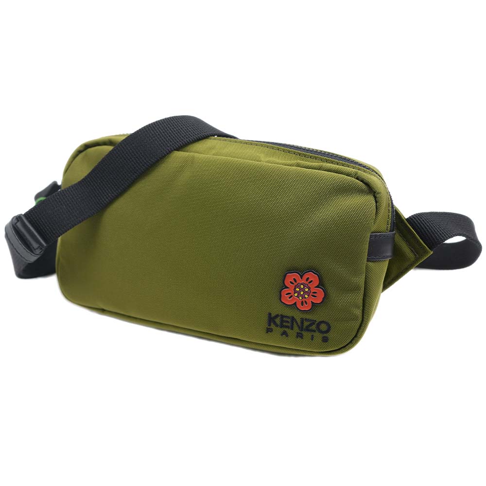 KENZO ボディバッグ オリーブグリーン　ブローチセット KENZO ボディバッグ オリーブグリーン ブローチセット