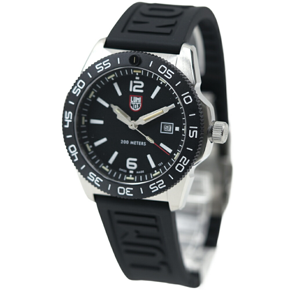 ルミノックス パシフィックダイバー 腕時計 メンズ LUMINOX 3120シリーズ 20気圧防水 ダイバーズウォッチ ミリタリーウォッチ ラバーベルト ブラック XS.3121.1