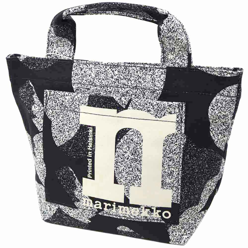 マリメッコ トートバッグ レディース ハンドバック ブラック ホワイト marimekko Mono Mini Tote Unikko bag 094579-910 094579 910｜アクセサリーギフトのTYS