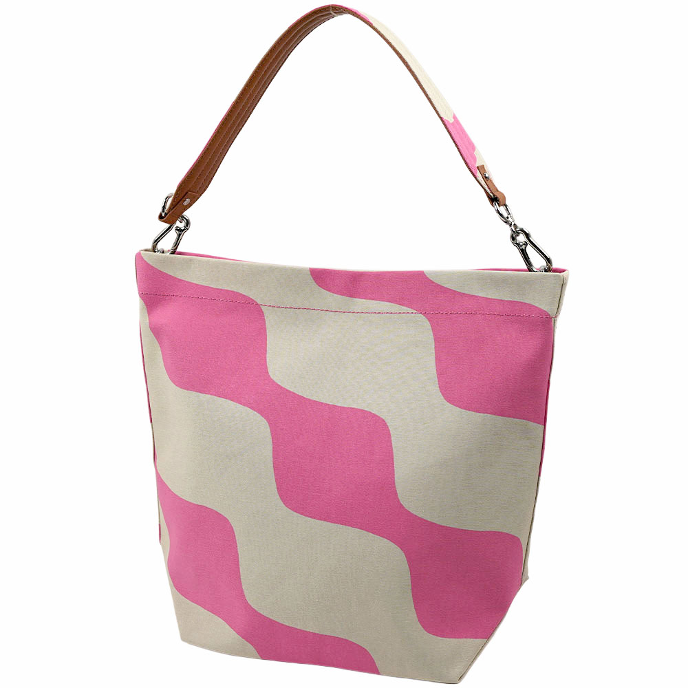マリメッコ トートバッグ クーンサデ ブラウン ピンク レディース marimekko KUUNSADE TAIFUUNI 049917-830 049917 830