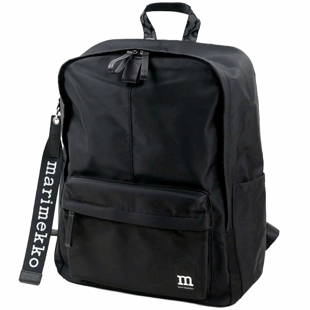 [訳ありアウトレット/付属品] マリメッコ バックパック リュックサック バッグ レディース ブラック marimekko ZIP TOP BACKPACK SOLID BLACK 093325 009 093325-009｜アクセサリーギフトのTYS