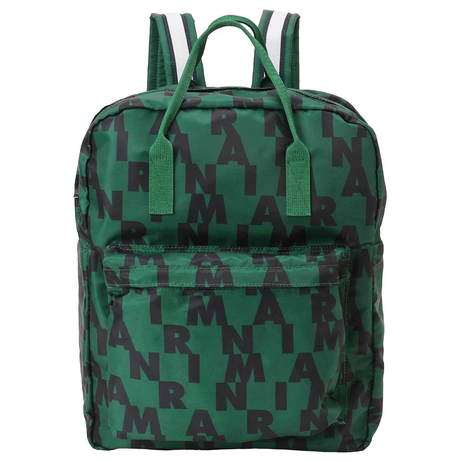 マル二 キッズ バックパック リュックサック バッグ MARNI レディース メンズ ユニセックス M00633 M00RI 0M523 大人もOK マキシロゴプリント グリーン系 ガールズ ボーイズ MARNI KIDS MW66U ALLOVER PATTERNED BACKPACK M00633-M00RI-0M523|アクセサリーギフトのTYS