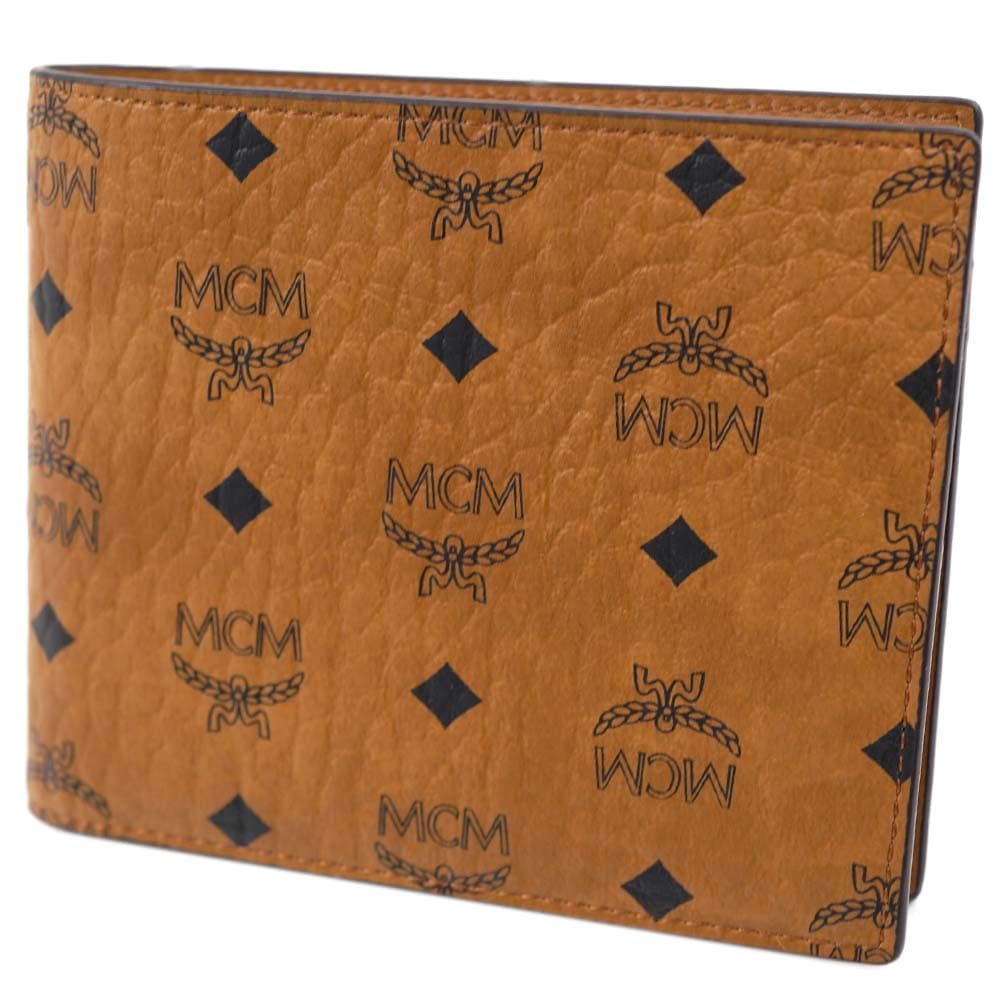 MCM ベージュレザー 長財布 エムシーエム　総柄 MCM - エムシーエム MCM 長財布 レディースの通販 by Rehello by