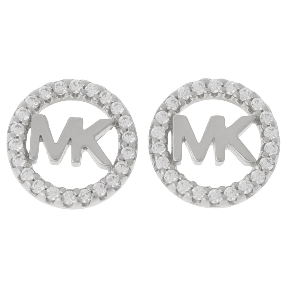 マイケルコース ピアス MICHAEL KORS レディース MKロゴ パヴェ サークル スタッド シルバー アクセサリー MKC1247AN040|アクセサリーギフトのTYS