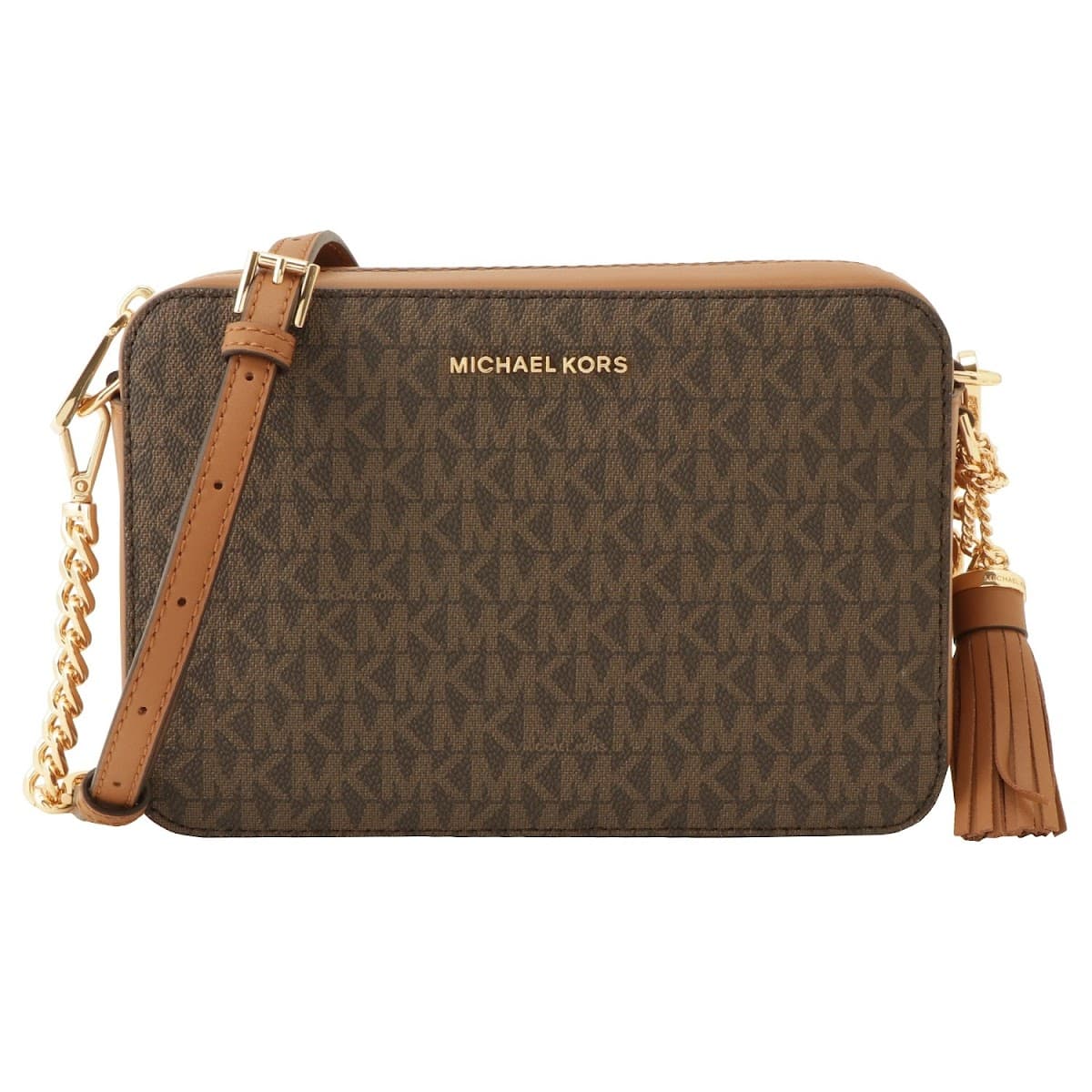 マイケルコース バッグ MICHAEL KORS レディース BROWN MKシグネチャーロゴ カメラバッグ ショルダーバッグ ブラウン 32F8GF5M2B-200