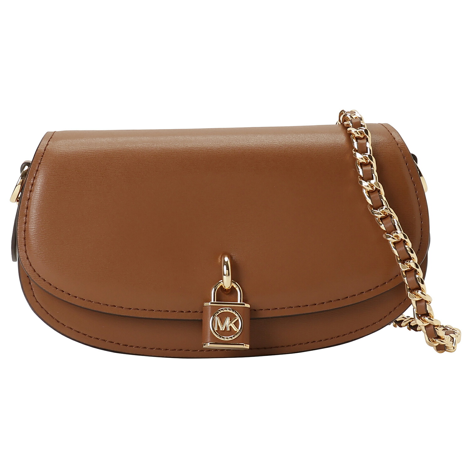 マイケルコース バッグ MICHAEL KORS レディース 30F3GIMM1L 230 LUGGAGE ミラ スモール ブレイド チェーンリンク ショルダーバッグ クロスボディ ラゲッジ MILA SMALL SHOULDER BAG 30F3GIMM1L-230-LUGGAGE