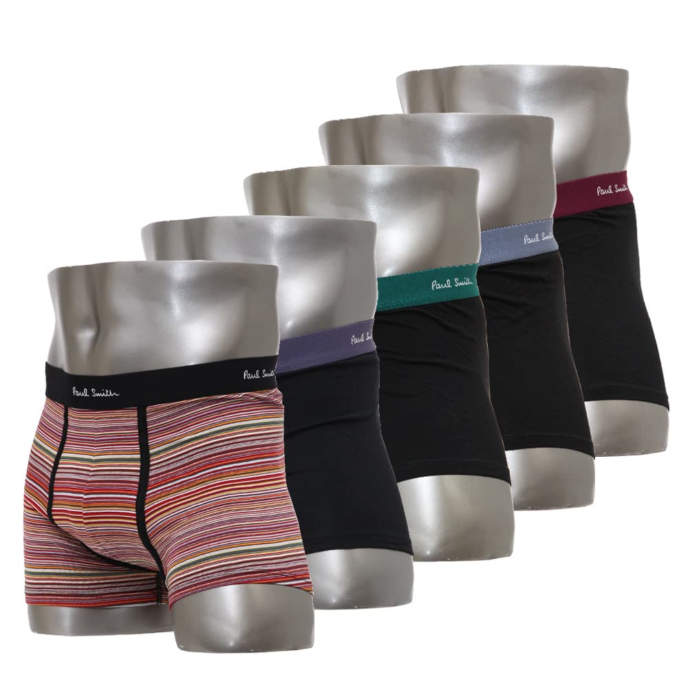 極点スミス ボクサーズボン下 5枚仕掛ける 前閉じ 5枚組 Paul Smith Men\u0027s Trunk 5pack Black Cotton/Elastane S/M/L大きさ M1A 914 M5PK2 79