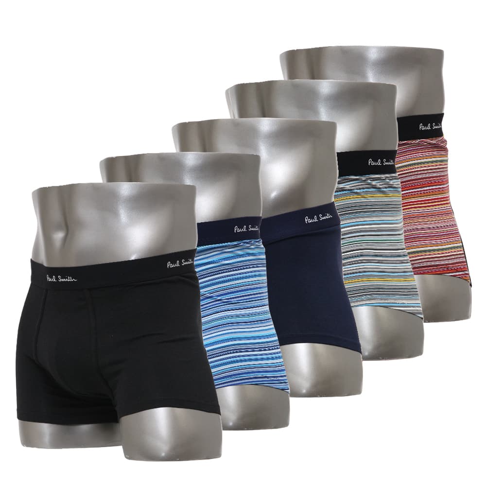 極点スミス ボクサーズボン下 5枚書き割り 前閉じ 5枚組 Paul Smith Men\u0027s Trunk 5pack Cotton/Elastane S/M/L大いさ M1A 914 M5PKL 1A
