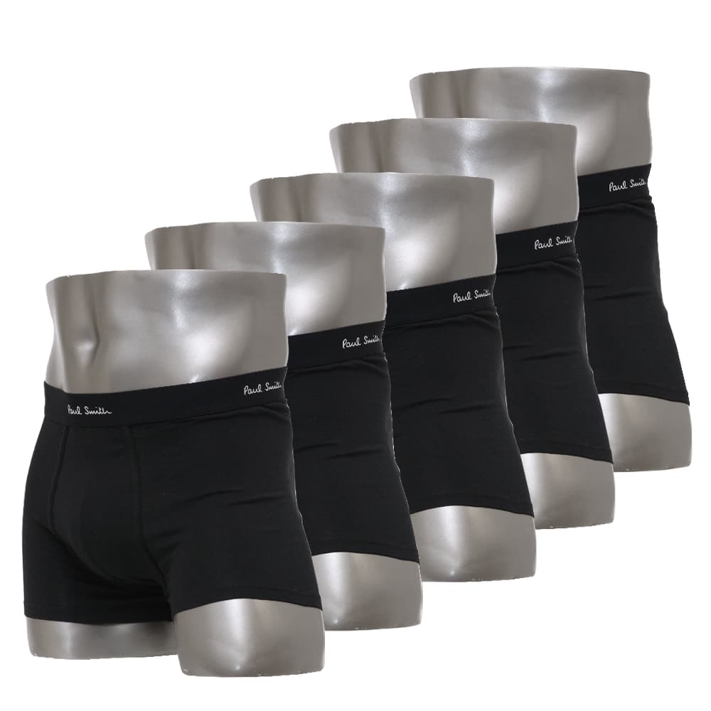 極点スミス ボクサーズボン下 5枚仕掛ける 前閉じ 5枚組 Paul Smith Men\u0027s Trunk 5pack Black Cotton/Elastane S/M/L大きさ M1A 914 MR5PK 79