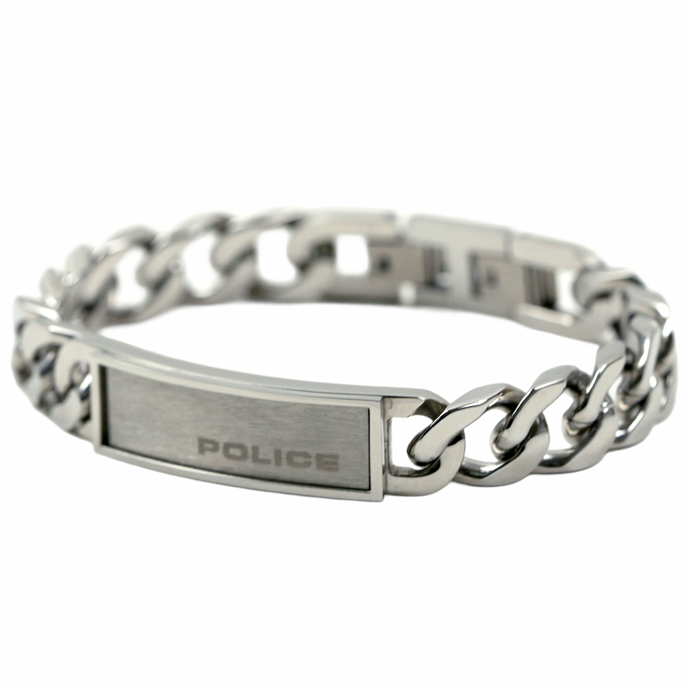 [訳ありアウトレット(箱に難あり)] ポリス ブレスレット メンズ シルバー ステンレス アクセサリー POLICE PJ.25485BSS/01