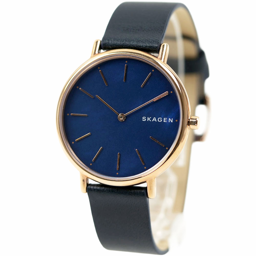 スカーゲン 腕時計 レディース マザーオブパール ブルー ピンクゴールド SIGNATUR SKAGEN SKW2731