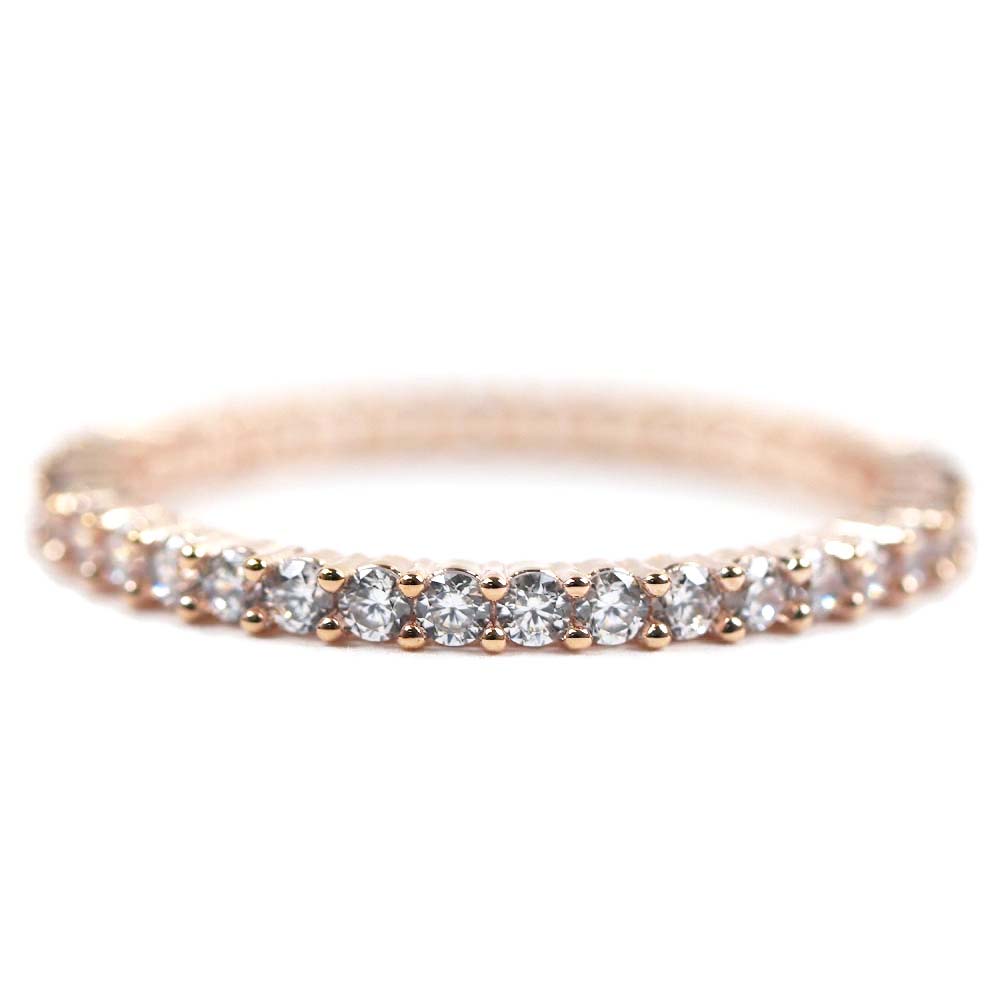 即発★SWAROVSKI★スワロフスキー Rare ハーフエタニティリング スワロフスキー・ハーフエタニティリング（タイプC