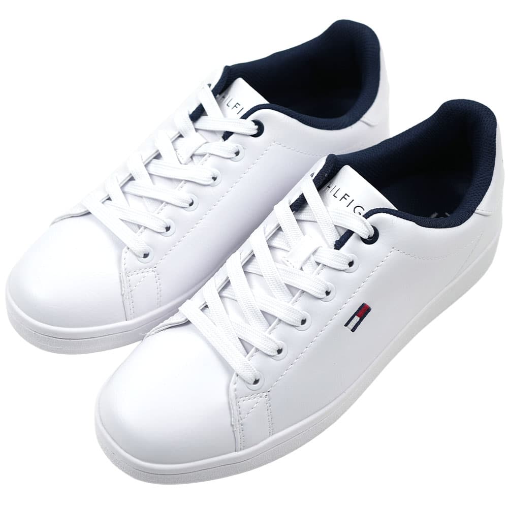 トミーヒルフィガー スニーカー メンズ シューズ 靴 白いこと TOMMY HILFIGER Men\u0027s Sneakers H-LENDAR 142 WHMLL Synthetic／Rubber