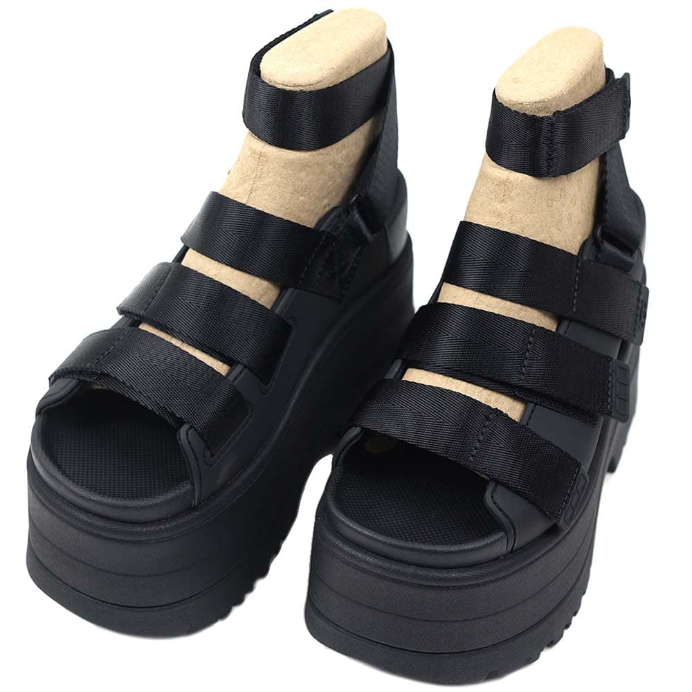 アグ サンダル レディース 靴 厚底 ブラック 黒 3WAY スライド スリングバック ラップサンダル UGG GoldenRise BLACK 1167431 BLK