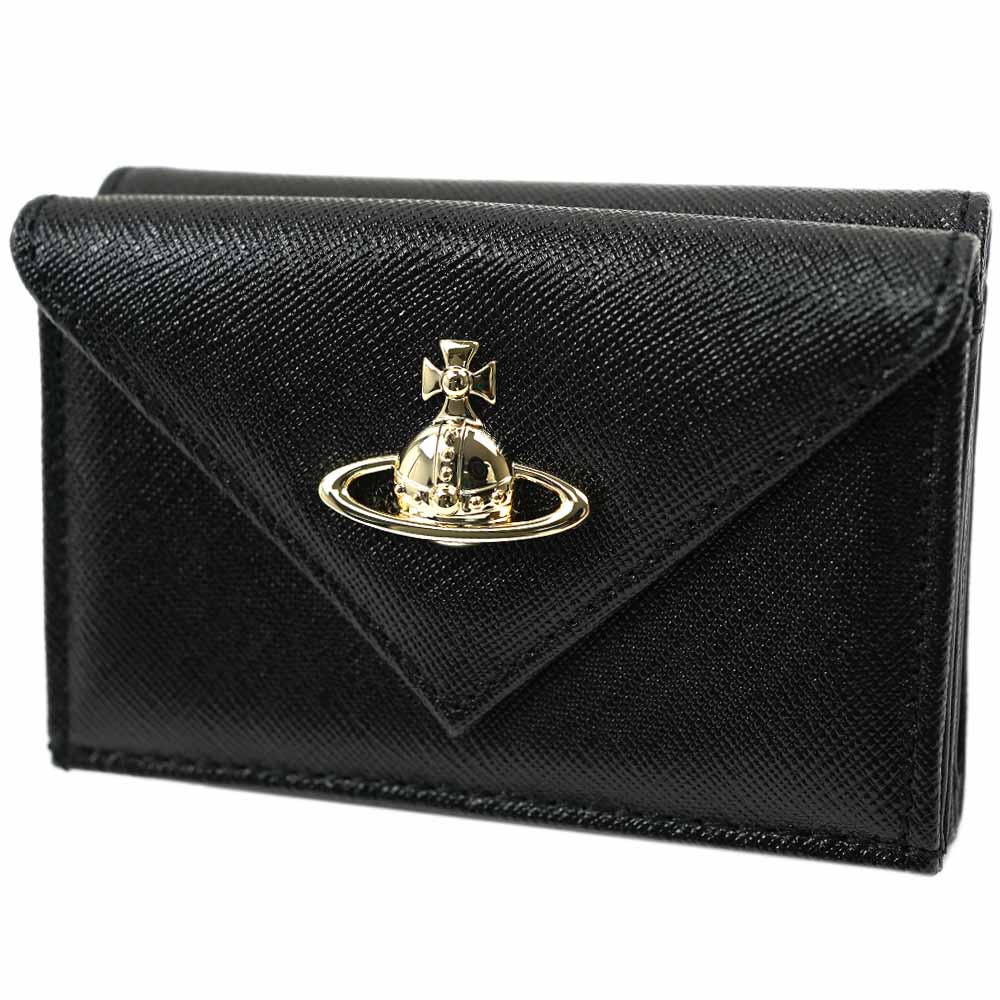 楽天市場】[アウトレット箱] ヴィヴィアンウエストウッド 三つ折り財布 Vivienne Westwood VICTORIA ENVELOPE  BILLFOLD WITH POCKET BLACK 51150009 42106 N402 : アクセサリーギフトのTYS