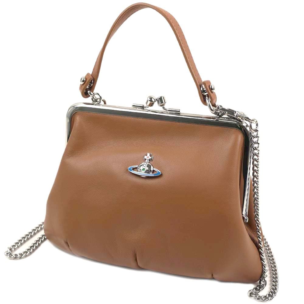 ヴィヴィアンウエストウッド 御徒面子 蝦蟇口 2WAY チェーン店ショルダーバッグ ハンドバック TAM Vivienne Westwood 52020003-L001L-D405