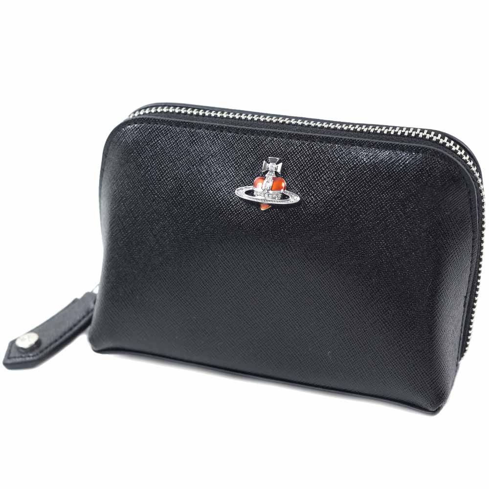 Vivienne Westwood レザーポーチ ブラック ゴールド 日本限定】EXECUTIVE ポーチ(ブラック)（レディース