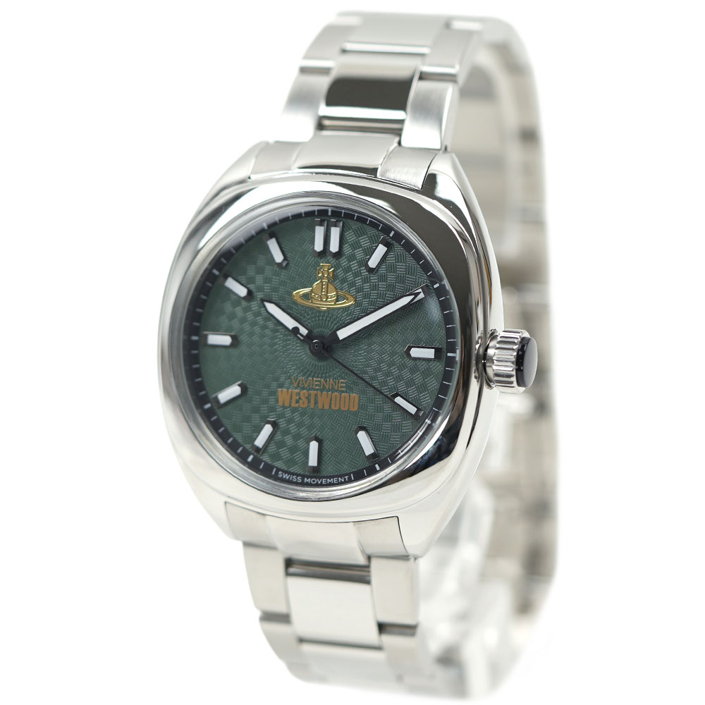 ヴィヴィアンウエストウッド ウオッチ メンズ しろがね色 緑であること Vivienne Westwood Redbridge VV300GRSL