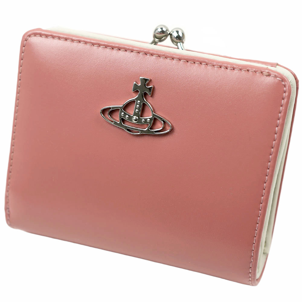 ヴィヴィアンウエストウッド 二つ折り財布 がま口 レディース ピンク Vivienne Westwood JORDAN WALLET WITH FRAME POCKET PINK 51010020-42096-G401 51010020 42096 G401
