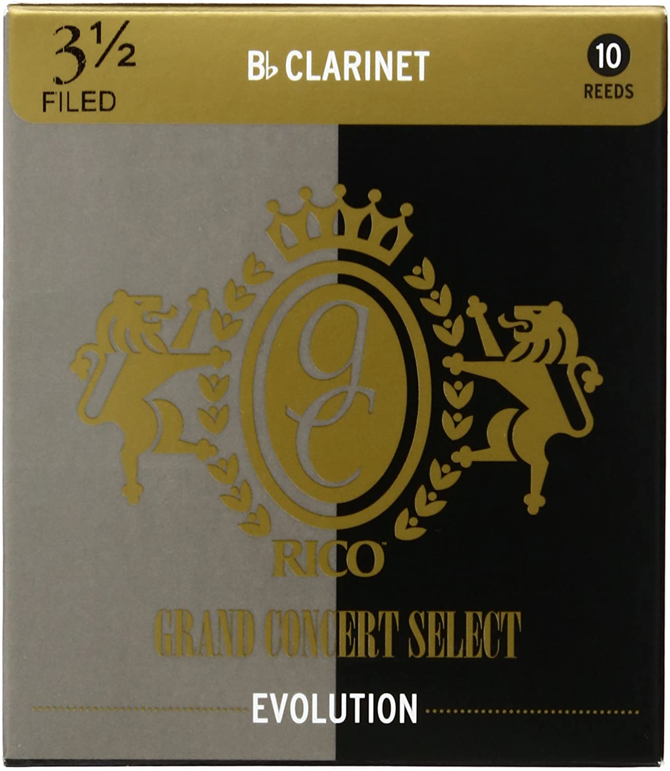 D'Addario WoodWinds  リード Bbクラリネット用 GRAND CONCERT SELECT EVOLUTION FILED EVF10BCL350 [硬さ:3.5] 10枚入り