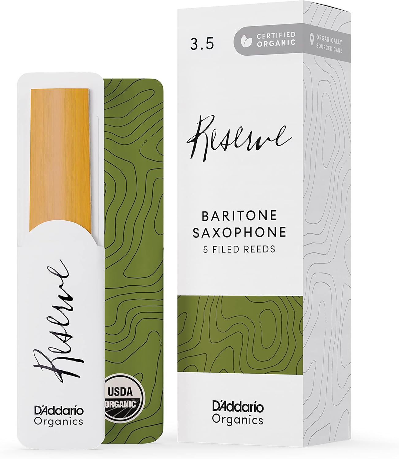 【パッケージを折りたたんでメール便】【D'Addario WoodWinds】【バリトンサックス用リード】RESERVE ODLR0535 [硬さ:3.5] 5枚入り