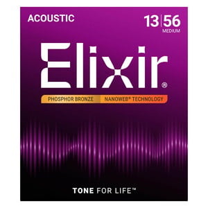 【お買い得2セット】【メール便発送】 アコースティックギター弦(フォスファーブロンズ) Elixir #16102×２