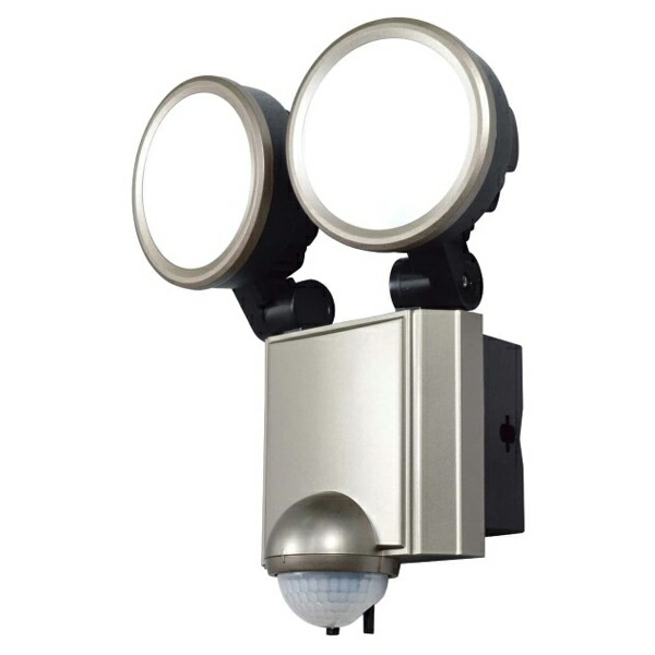 ELPA 屋外用LEDセンサーライト AC電源 10WLED 2灯 ESL-SS1002AC 防雨 防犯 人感センサー セキュリティ エルパ 【送料無料】