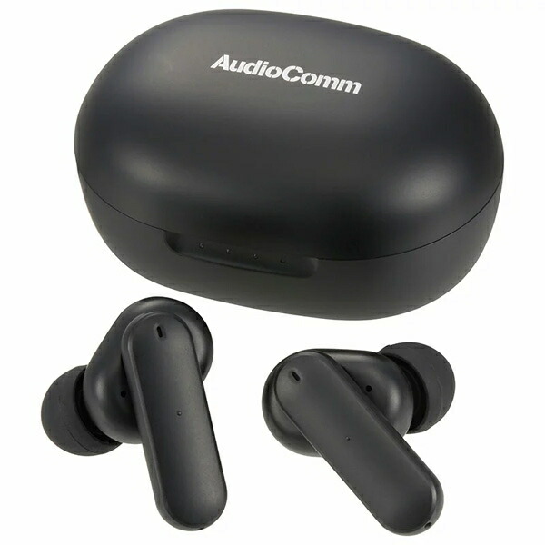 Bluetooth 完全ワイヤレスイヤホン ノイズキャンセリング（ANC）対応 充電ケース付 ブラック OHM 03-2297 HP-W800N AudioComm Bluetooth5.0 【送料無料】
