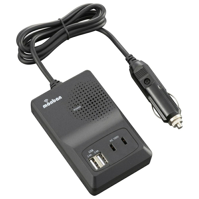 OHM monban 車載用インバーター USB2ポート 12V車専用 06-2898 OSE-DA120U48-K 【送料無料】
