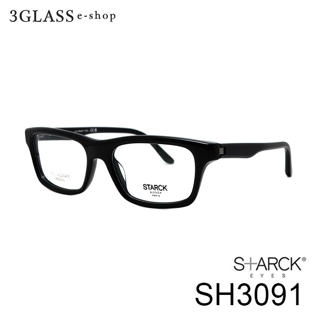 STARCK EYES （スタルクアイズ) SH3091 4カラー 0001(ブラック) 0003(ブラウンデミ/ブルーグレー) 0005(キハク/バラフ) 0006(ミルキークリアホワイト/ブラック) 55mm メガネ 眼鏡 サングラス starck eyes sh3091【店頭受取対応商品】