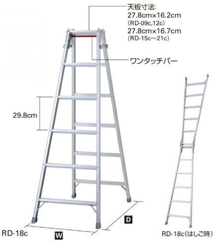 法人様押さえるです長谷川製作掛けはしご兼用脚立RD-18c代引っ張ること不可商いものです。北海道・沖縄・離島は別途交通費かかります。