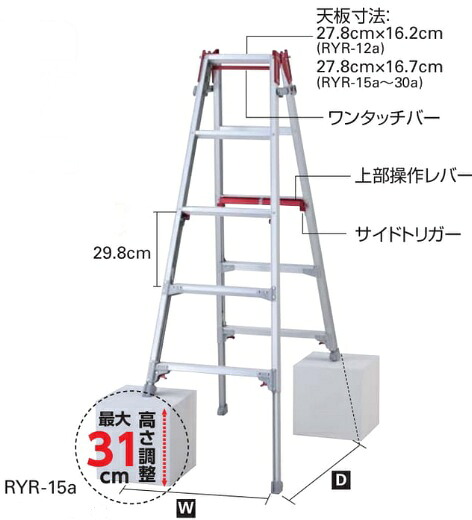 法人様限定です長谷川工業シャガマンシリーズはしご兼用伸縮脚立RYR-12a代引き不可商品です。北海道・沖縄・離島は別途運賃かかります。｜3休TOOL店