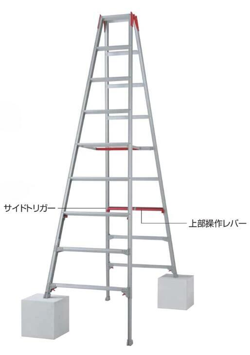 法人様限定です 長谷川工業 シャガマンシリーズ 伸縮脚立 RYR-24a 代引き不可商品です。 北海道・沖縄・離島は別途運賃かかります。