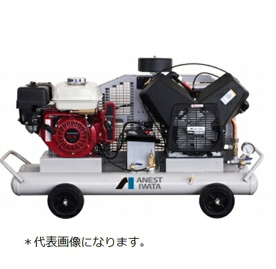 ※法人様限定 アネスト岩田 軽便形コンプレッサ 2.2KW エンジン駆動 PLUE22CB-10 代引き不可商品です。 【北海道・沖縄・離島別途運賃】
