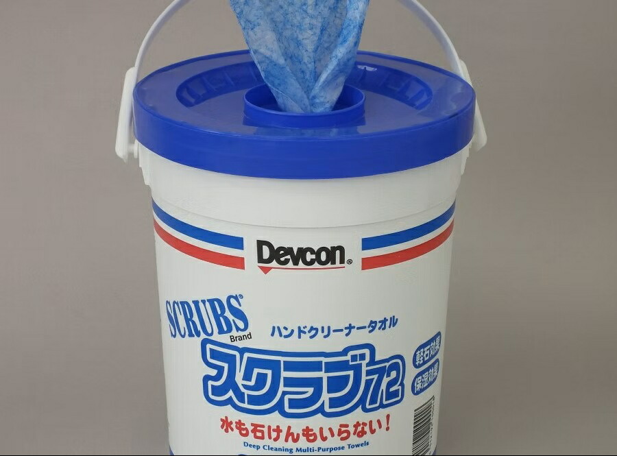 デブコン ハンドクリーナータオル スクラブ72＜72枚×6缶＞ 代引き不可商品です。 沖縄・離島は別途運賃かかります。