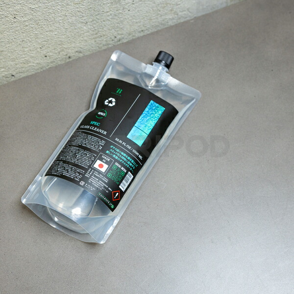 テールバック/スペック -補充用１０００ml- Glass Cleaner ガラス面の油膜を剥ぎ落としてスリック性を同時に追加する 新しい発想のガラスクリーナー。