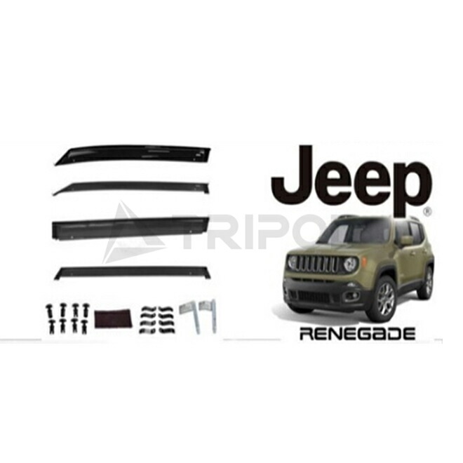 15y- レネゲード ドアバイザー セット 4PC JEEPロゴ入り MOPAR純正品|輸入車オーディオ専門店 TRIPOD