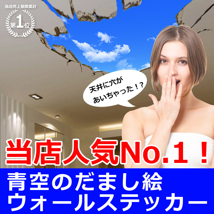 楽天市場 ウォールステッカー 青空 Lサイズ60 90cm 壁紙 シール 賃貸ok はがせる 剥がせる Diy 模様替え インテリア 天井 穴 だまし絵 トリックアート 壁破り 天井破り 送料無料 本革バッグとビジネスリュック3qee