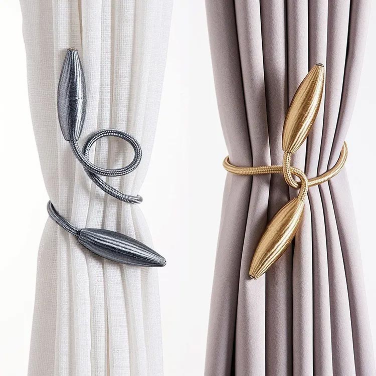 カーテンタッセル ワイヤー カーテン留め カーテン 北欧風 4個セット カーテンホルダー タッセル