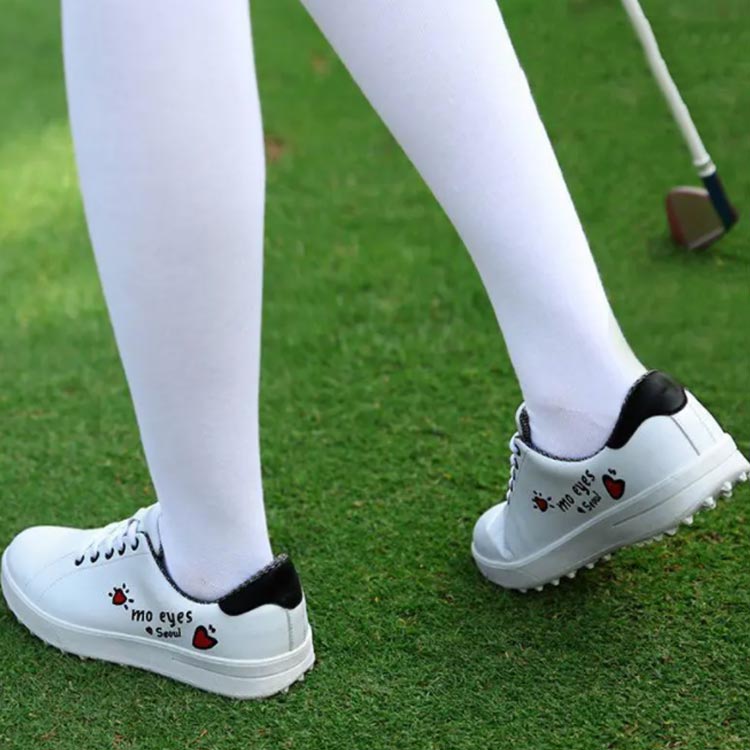 ゴルフシューズ レディース スニーカー 耐磨 通気性 防水 スパイクレス 女の子 スポーツ 強いグリップ
