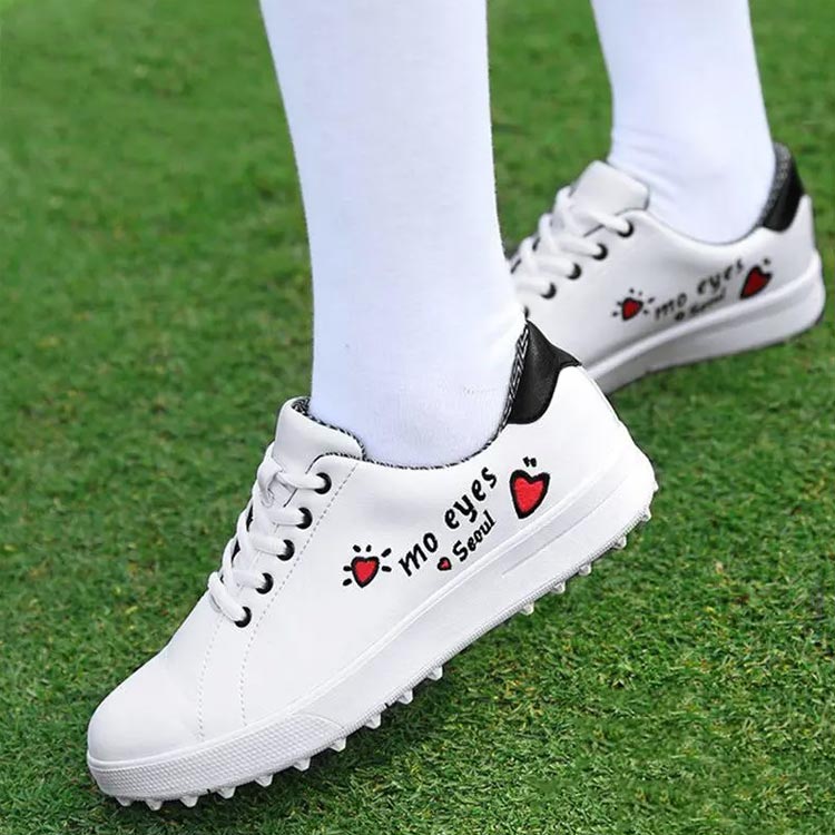 ゴルフシューズ レディース スニーカー 耐磨 通気性 防水 スパイクレス 女の子 スポーツ 強いグリップ