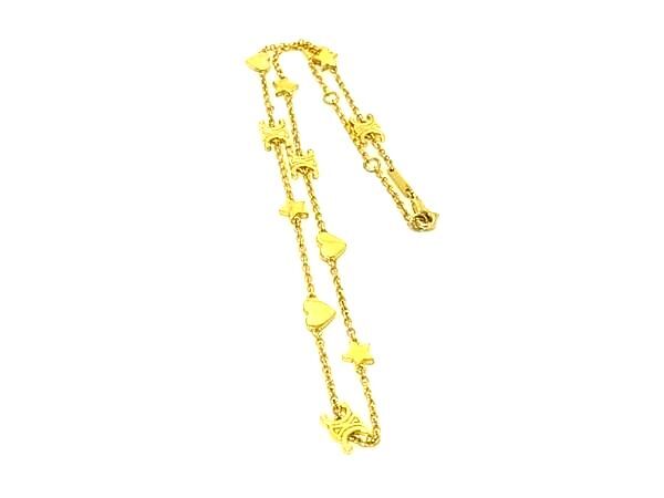 美品 CELINE セリーヌ ネックレス トリオンフ ハート スター ネックレス - ゴールド メタル レディース【本物保証】【中古】