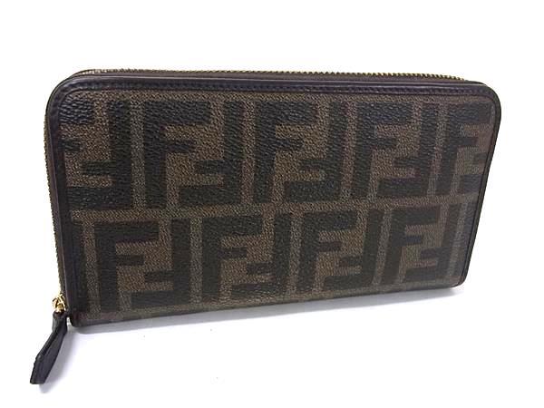 楽天市場】【中古】【財布】FENDI フェンディ ズッカ柄 2つ折 長財布