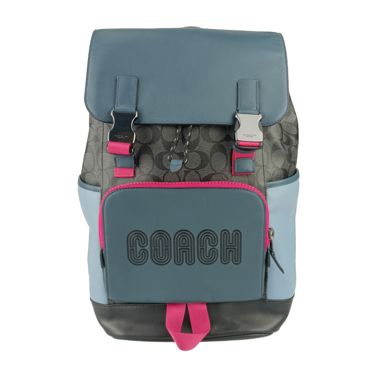 未使用✨コーチ リュック　レキシー　シグネチャー　PVC 二層　ブルー系 2025年最新】coach レキシー リュックの人気アイテム - メルカリ