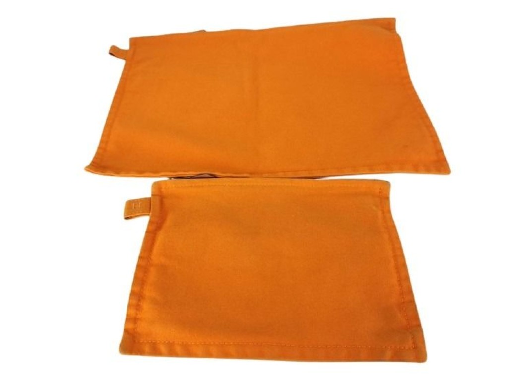 HERMES エルメス ポーチ ボラボラ オレンジ系 キャンバス ユニセックス 美品【本物保証】【中古】|3R boutique