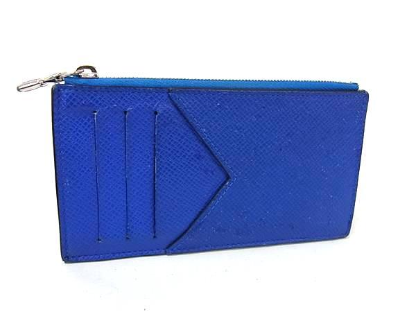 LOUIS VUITTON ルイヴィトン コインケース コイン カードケース M80987 アイスバーグ(ブルー系） タイガ メンズ シルバー金具 美品【本物保証】【中古】