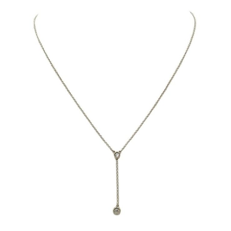 Tiffany&Co. ティファニー ネックレス バイザヤード シルバー系 SV925 レディース 2PD 美品【本物保証】【中古】
